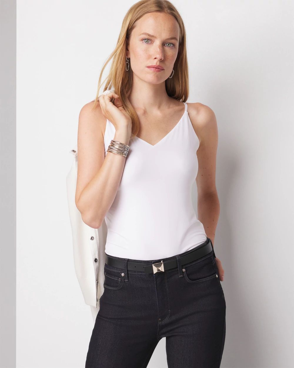WHBM FORME™ All Ways Stretch V-Neck Cami | White House Black